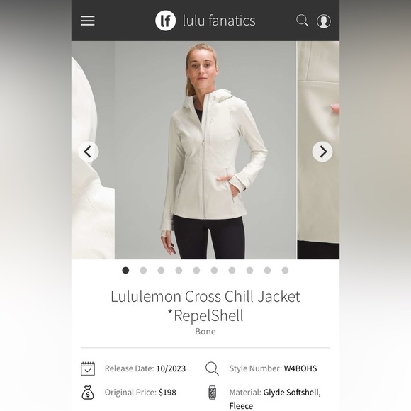 Lululemon Cross Chill Jacket Size 10 - Picture 1 of 14